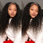 Deep Wave Headband Wig Glueless Human Hair Wigs No Glue No Gel