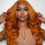 Ginger Orange Color 13×4 HD Lace Front Wig Body Wave Human Hair Wigs 180% Density - Image 7