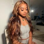 Balayage Highlight Honey Blonde Body Wave Lace Front Wigs 180% Density Wig - Image 5