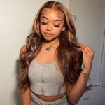 Balayage Highlight Honey Blonde Body Wave Lace Front Wigs 180% Density Wig - Image 6