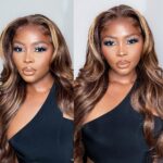 Balayage Highlight Honey Blonde Body Wave Lace Front Wigs 180% Density Wig - Image 7