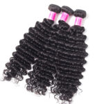 Recool Deep Wave Hair Indian Virgin Hair 4 Bundles 10A Grade Deep Curly Remy Human Hair Weave