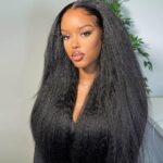 Kinky Straight 13×4 HD Lace Frontal Wig Seamless Blend Human Hair Wig - Image 10