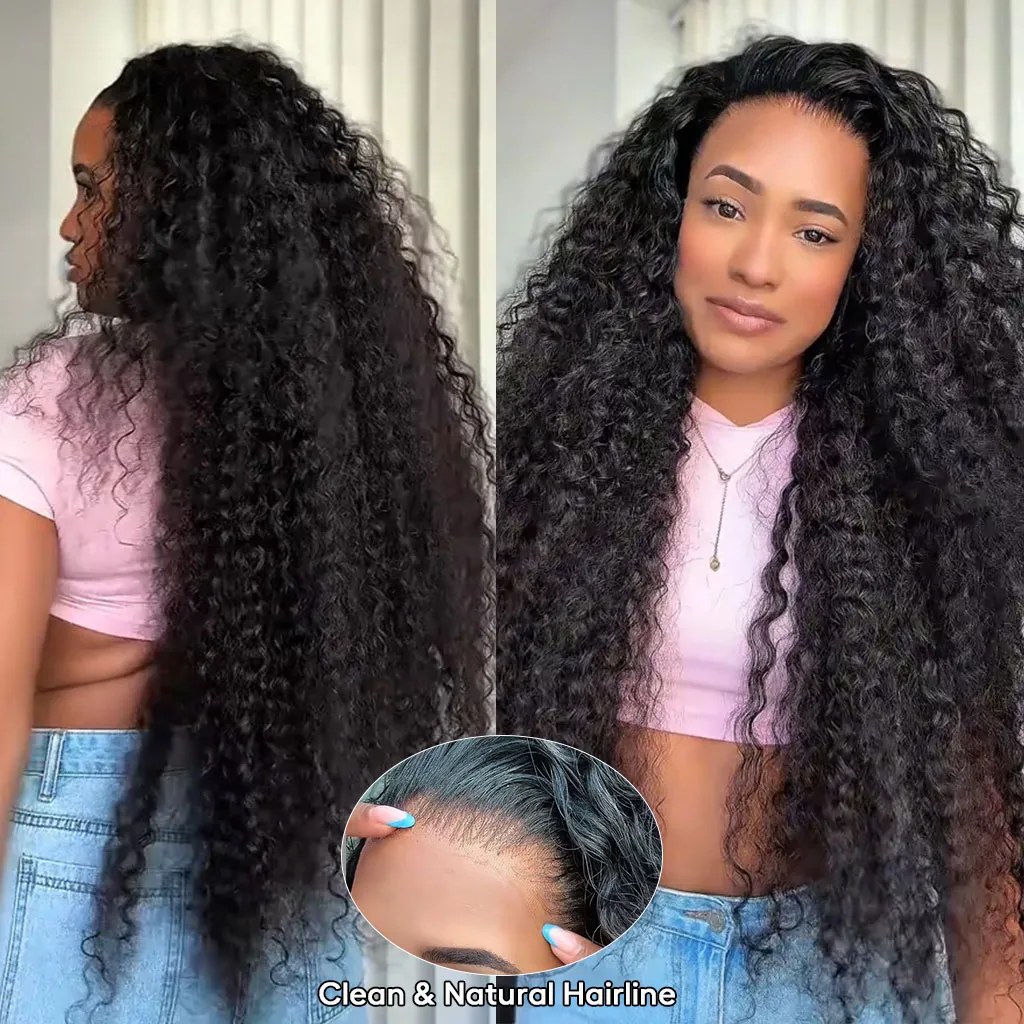 Long Deep Wave Human Hair 13×4 HD Lace Front Wigs 26″-36″ Long Deep Wave Human Hair 13×4 HD Lace Front Wigs 26″-36″ - Image 1