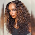 Highlight Curly 6×5 13×4 Lace Front Wig Human Hair Wig Pre-Plucked Hairline - Image 4