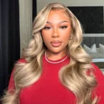 Ash Blonde Highlight Wig 13×4 Full Frontal HD Lace Body Wave Mix Color Straight P16/613 Human Hair Wig