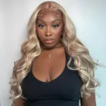 Ash Blonde Highlight Wig 13×4 Full Frontal HD Lace Body Wave Mix Color Straight P16/613 Human Hair Wig - Image 13