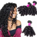 Recool Peruvian Virgin Hair Funmi Hair Weave 3 Bundles 100% Unprocessed Remy Human Hair Bouncy Curly