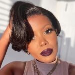 Glueless Human Hair Wigs Pixie Cut Straight Side Part 6×4 Lace Wigs 8 Inch - Image 6
