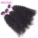 Recool Hair Raw Indian Virgin Hair Curly Weave 4 Bundles Luxury Quality Remy Human Hair Extensions - Image 2
