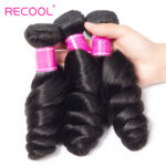 Recool Brazilian 1 Bundles Loose Wave Human Hair Extensions - Image 3