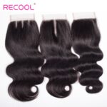 5×5 Lace Closure Recool Virgin Body Wave Human Hair Closure 1 PCS - Image 4