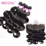 Recool Body Wave Virgin Human Hair 4 Bundles With 13×4 Lace Frontal Closure - Image 2