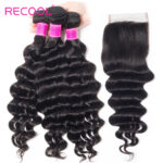 Loose Deep Wave 4 Bundles With 5×5 Closure 100% Human Hair Extension - Image 2