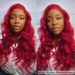 Red Color 13×4 Lace Front Wigs Body Wave Colored Frontal Straight Human Hair 6×5 Glueless Wigs 180% Density - Image 12