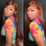 Reddish Brown #33 Color Straight 6×5 13×4 Glueless Lace Wig HD Lace Wig 180% Density - Image 6