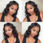 Short Wavy Wave Glueless 6×5 13×4 Lace Front Wigs Bob Wig - Image 4