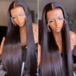 13×4 13×6 Lace Full Frontal Wig Straight Hair Skin Melt Glueless HD Lace Front Wigs Pre-Bleached Knots - Image 4