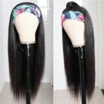 New Headband Wig Straight Human Hair Wigs 180% Density Beginner Friendly Half Wig - Image 3