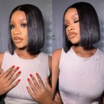 Super Double Drawn Bone Straight 2×6 Lace Bob Wig Raw Vietnamese Hair HD Lace Wig 220% - Image 10