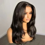 Butterfly Layered Cut Glueless 6×5 HD Lace Wig Ombre Brown Color Pre-Styled Human Hair Wig - Image 6