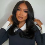 Butterfly Layered Cut Glueless 6×5 HD Lace Wig Ombre Brown Color Pre-Styled Human Hair Wig - Image 4