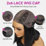 Super Double Drawn Bone Straight 2×6 Lace Bob Wig Raw Vietnamese Hair HD Lace Wig 220% - Image 9