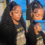 New Invisi-String Curly 360 Lace Frontal Wigs Pre-Bleached Knots Human Hair Wig - Image 6