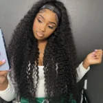 New Invisi-String Curly 360 Lace Frontal Wigs Pre-Bleached Knots Human Hair Wig - Image 4