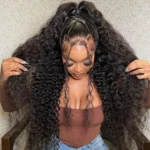 Deep Wave Invisi-String Snug Fit 360 Lace Frontal Wigs Pre-Bleached Knots Plucked Hairline - Image 4