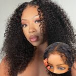 4C Edges Hairline Curly Hair 6×5 13×4 Lace Front Wig with Realistic Hairline