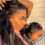 4C Edges Hairline Kinky Straight 13×4 Lace Front Wig Glueless Wig Super Natural - Image 5