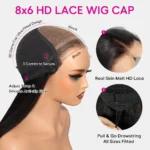 Parting Max 8×6 13×6 Skin-Like Real HD Lace Straight Human Hair Wig Pull Go Glueless Wig - Image 9