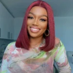 Dark Brown / 99j / Copper Brown Bob Wig Glueless 6×5 Pre-Cut HD Lace Wig Wear & Go - Image 8