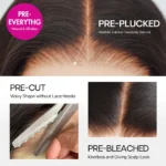 Boho Braids Water Wave Bob Wig Glueless 6×5 Lace Closure with Braided Top Human Hair Wig Pre-Cut Lace - Image 12