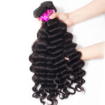 Brazilian Loose Deep 3 Bundles with 5×5 HD Lace Closure - Image 3
