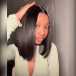 Yaki Straight Glueless Bob Wig 6×5 Pre-Cut HD Lace Bleached Knots Put On & Go - Image 3