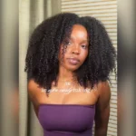 Afro Curly Half Wig With Layers Flip Over Glueless Wig Salon Quality 200% - Image 15