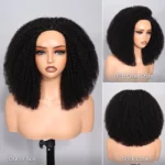 Afro Curly Half Wig With Layers Flip Over Glueless Wig Salon Quality 200% - Image 5