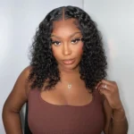 Water Wave Short Bob Wigs Glueless 6×5 13×4 HD Lace Front Wigs Easy Install - Image 2