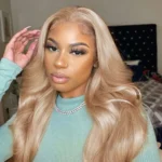 Ash Blonde Color 13×4 HD Lace Frontal Wig Body Wave Straight Human Hair Lace Wig - Image 8
