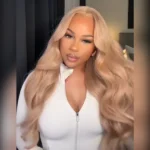 Ash Blonde Color 13×4 HD Lace Frontal Wig Body Wave Straight Human Hair Lace Wig - Image 2