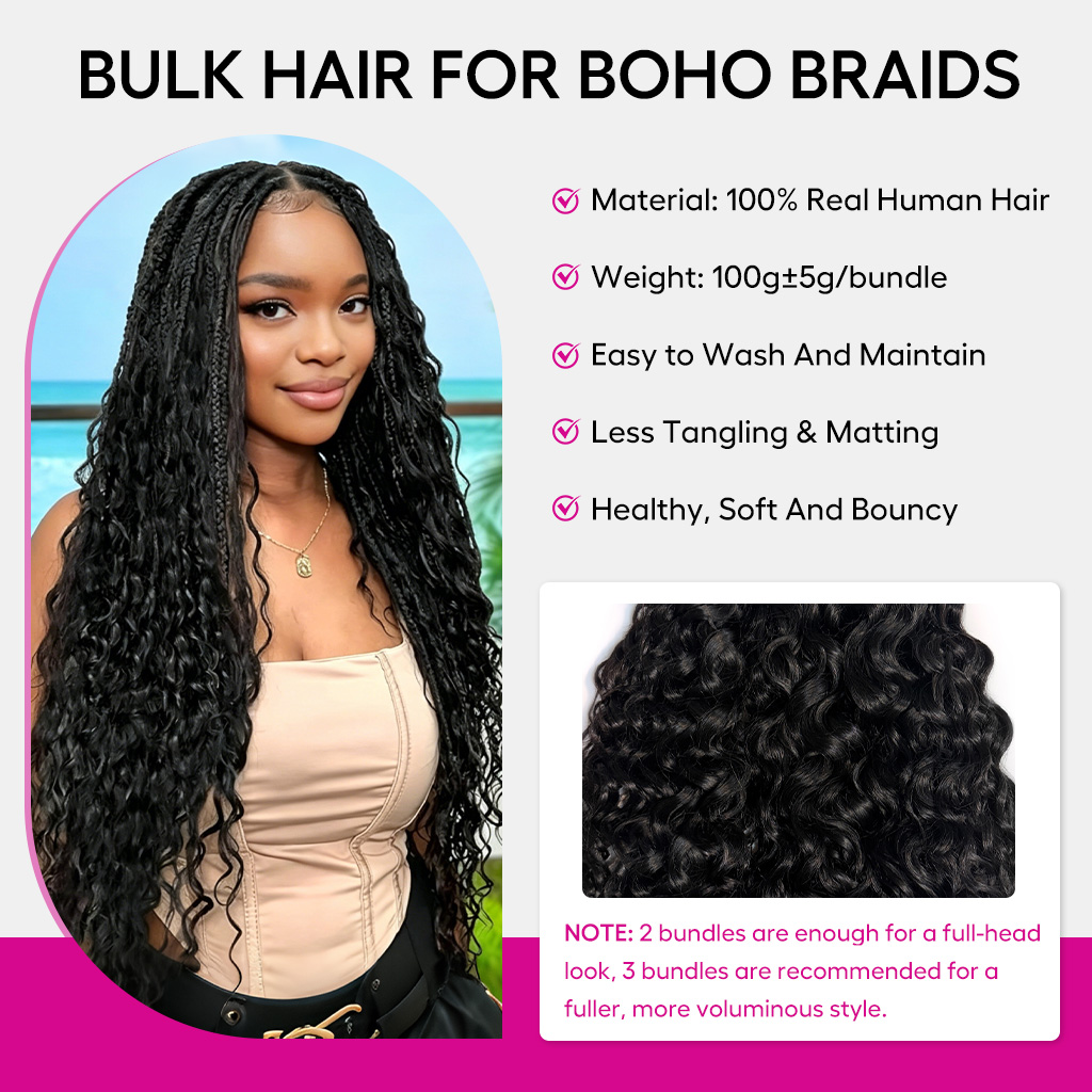 Tinashe hair beach curly bulk hair 4