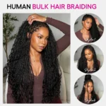 Human Bulk Hair for Boho Braiding Beach Curly / Burmese Curly / Body Wave Knotless Braids 100g/bundle - Image 9