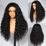 Beach Curly Natural Wave Half Wig Glueless Human Hair Wig 3 IN 1 Quick Install - Image 4