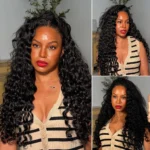 Beach Curly Natural Wave Half Wig Glueless Human Hair Wig 3 IN 1 Quick Install - Image 11
