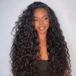 Beach Curly Natural Wave Half Wig Glueless Human Hair Wig 3 IN 1 Quick Install - Image 10