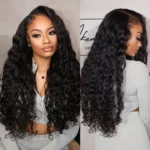 Beach Curly V Part Wig Natural Wave No Leave Out Human Hair Wigs