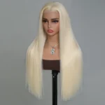 613 Blonde Straight Human Hair Lace Front Wigs Undetectable Lace Wig - Image 4