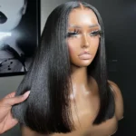 Salon-Quality Double Drawn Blunt Cut Straight Wig Glueless 6×5 Lace Wig Bleached Knots Shoulder Length - Image 13